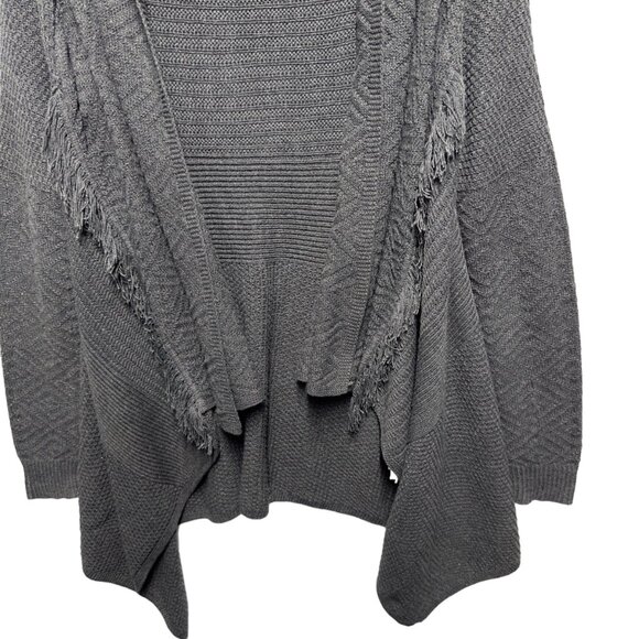Lucky Brand Fringe Woven Knit Duster Sweater Cardigan Jacket - Picture 4 of 10
